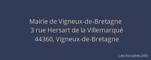 Mairie de Vigneux-de-Bretagne