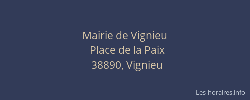 Mairie de Vignieu
