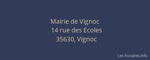 Mairie de Vignoc