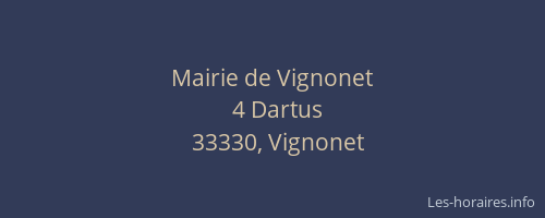Mairie de Vignonet