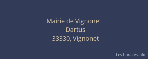 Mairie de Vignonet