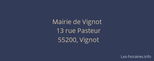 Mairie de Vignot