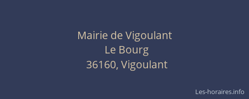 Mairie de Vigoulant