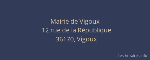 Mairie de Vigoux