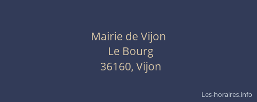 Mairie de Vijon