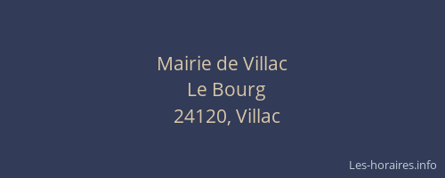 Mairie de Villac