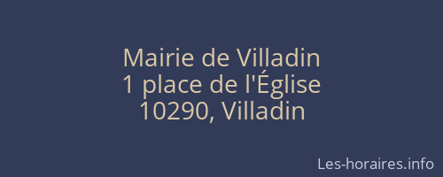 Mairie de Villadin
