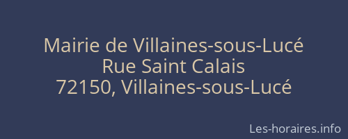 Mairie de Villaines-sous-Lucé