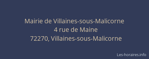 Mairie de Villaines-sous-Malicorne