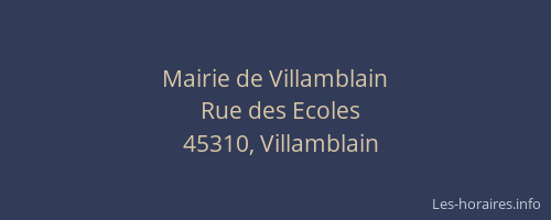 Mairie de Villamblain