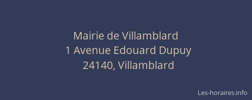 Mairie de Villamblard