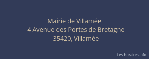 Mairie de Villamée