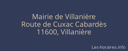 Mairie de Villanière