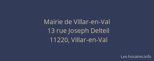 Mairie de Villar-en-Val