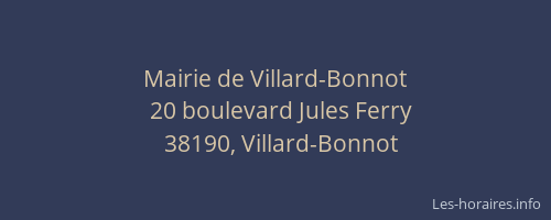 Mairie de Villard-Bonnot