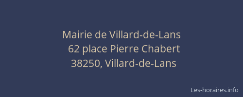 Mairie de Villard-de-Lans