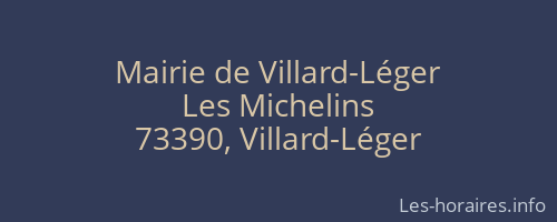 Mairie de Villard-Léger