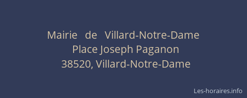 Mairie   de   Villard-Notre-Dame