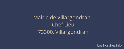 Mairie de Villargondran