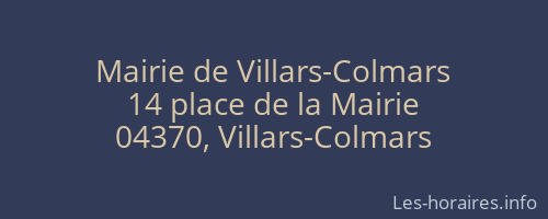 Mairie de Villars-Colmars