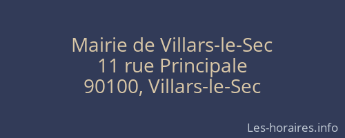 Mairie de Villars-le-Sec