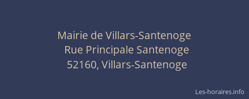 Mairie de Villars-Santenoge