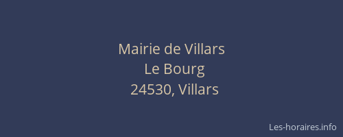 Mairie de Villars