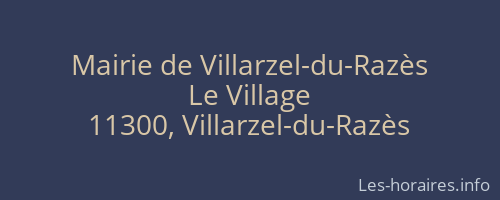 Mairie de Villarzel-du-Razès
