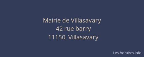 Mairie de Villasavary