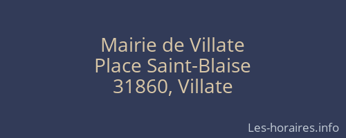 Mairie de Villate