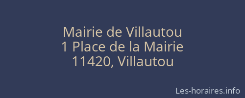 Mairie de Villautou