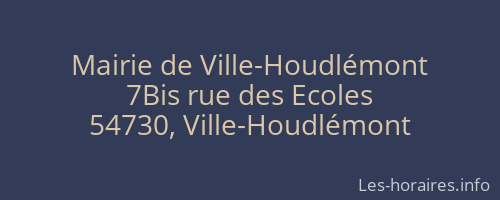 Mairie de Ville-Houdlémont