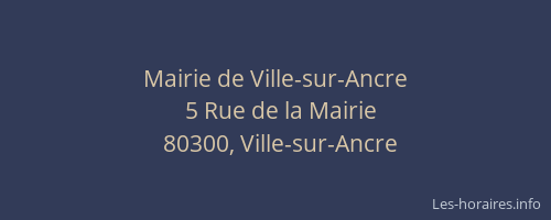 Mairie de Ville-sur-Ancre