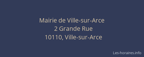 Mairie de Ville-sur-Arce