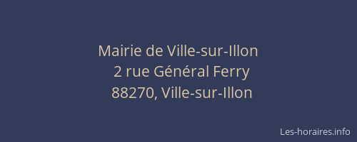 Mairie de Ville-sur-Illon