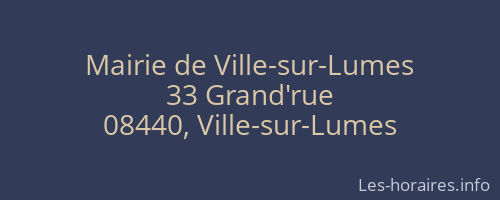 Mairie de Ville-sur-Lumes