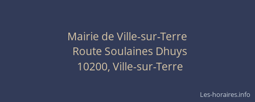 Mairie de Ville-sur-Terre