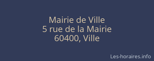 Mairie de Ville