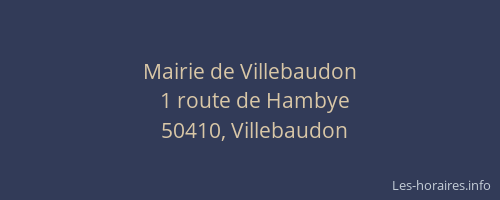 Mairie de Villebaudon