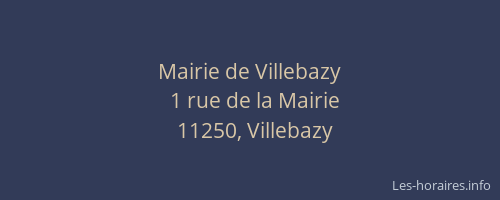 Mairie de Villebazy
