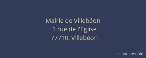 Mairie de Villebéon