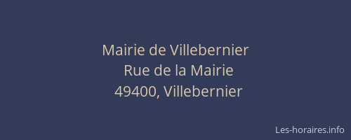 Mairie de Villebernier
