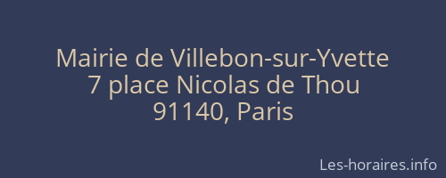 Mairie de Villebon-sur-Yvette