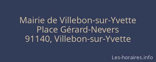 Mairie de Villebon-sur-Yvette