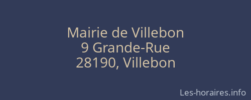 Mairie de Villebon