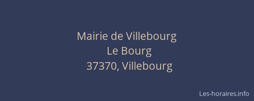 Mairie de Villebourg