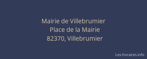Mairie de Villebrumier