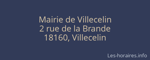 Mairie de Villecelin