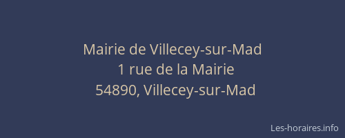 Mairie de Villecey-sur-Mad