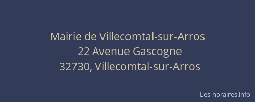 Mairie de Villecomtal-sur-Arros